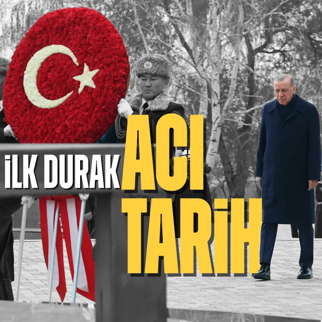 Başkan Erdoğan Kırgızistan’da Ata Beyit Anıtı’nı ve Cengiz Aytmatov’un kabrini ziyaret etti