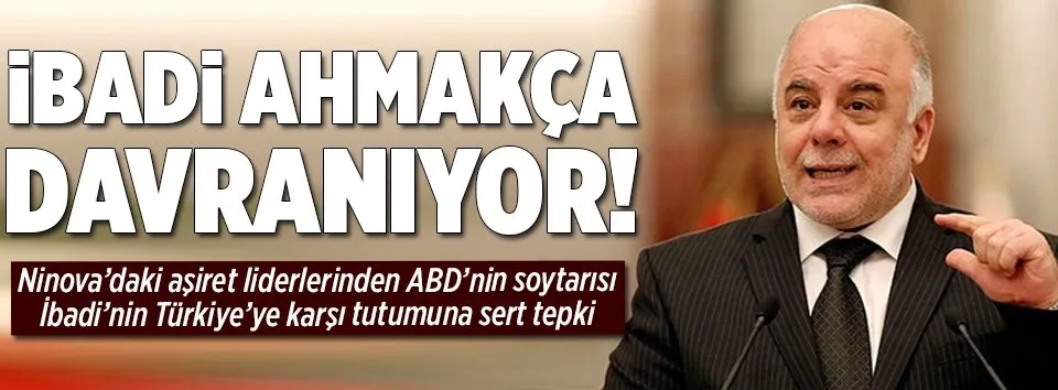 Aşiret liderlerinden İbadi'ye "ahmak" benzetmesi!