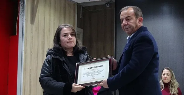 CHP'li Tanju Özcan tutuklu itfaiye personeline şeref belgesi verdi yargıyı tehdit etti