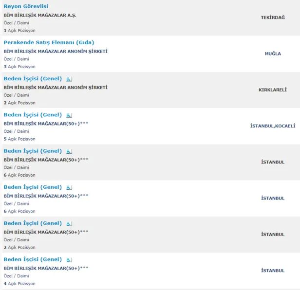 BİM, A101 ve ŞOK resmi internet siteleri üzerinden alım yapılacak pozisyonları ve başvuru ekranını paylaşıyor-5