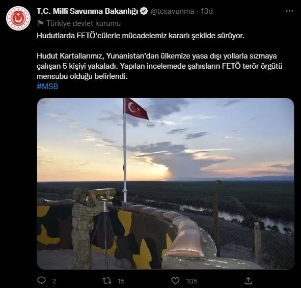 MSB açıkladı: 5 FETÖ'cü sınırda yakalandı!-1