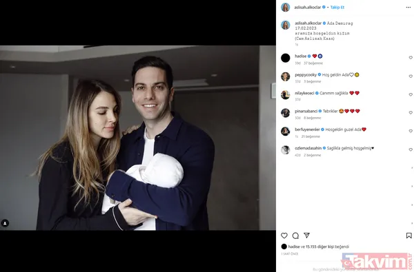Hülya Koçyiğit'in torunu Aslışah Alkoçlar'dan eşi Kaan Demirağ'a romantik kutlama! İkinci kez anne olmuştu çocukları da paylaştı - 6