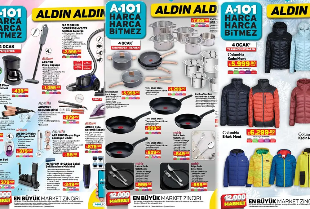 4 Ocak A101 kataloğu incele!