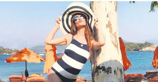 6 aylık hamile olan Tülin Şahin’den mayolu poz