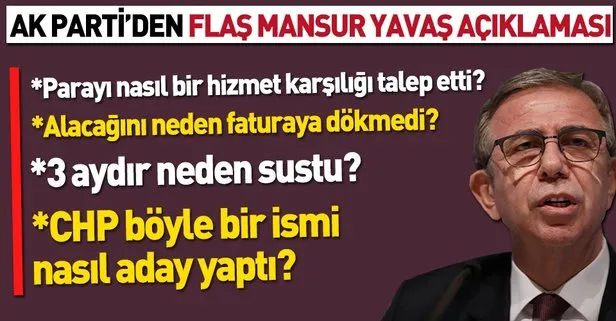 AK Parti Sözcüsü Ömer Çelik’ten Mansur Yavaş açıklaması