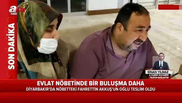 Diyarbakır'daki evlat nöbetinde bir aile daha evladına kavuştu