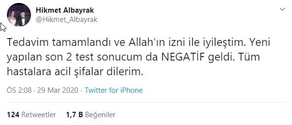 Son dakika: Hikmet Albayrak'tan haber var! Corona virüsü...-1