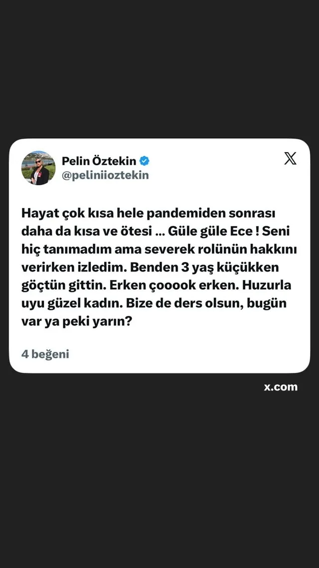 1781600580706.jpg Ece İrtem'in ani ölümü sanat dünyasını yasa boğdu: Peş peşe taziye mesajları geldi I "Bu kez çok erken gitti."-12