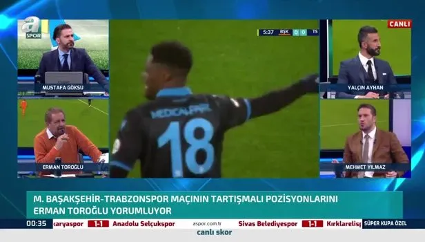 Başakşehir-Trabzonspor maçında penaltı var mıydı yok muydu? Erman Toroğlu yorumladı