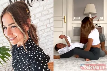 Zeynep Tokuş ve eşinin yoga videosu sosyal medyayı salladı! Deli Yürek dizisinde Kenan İmirzalıoğlu’nun rol arkadaşıydı...