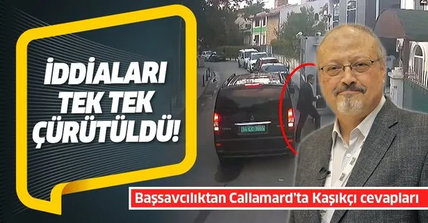 İstanbul Cumhuriyet Başsavcılığı BM Raportörü Callamard’ın ’Cemal Kaşıkçı’ eleştirilerini tek tek çürüttü