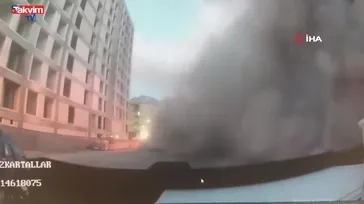 Bahçelievler’de binanın çökme anı kamerada