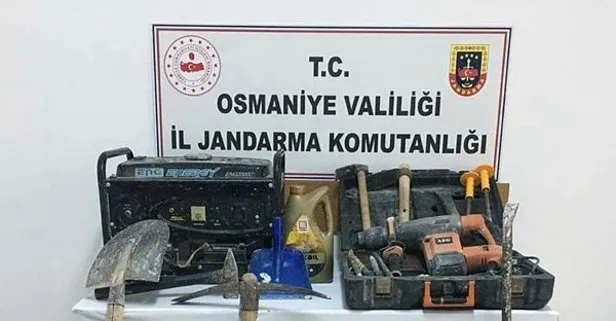 Sit alanında kaçak kazı yapan 2 kişiye suçüstü
