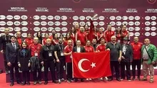 Avrupa Güreş Şampiyonasında şampiyon olan Serbest Güreş Milli Takımımız yurda döndü