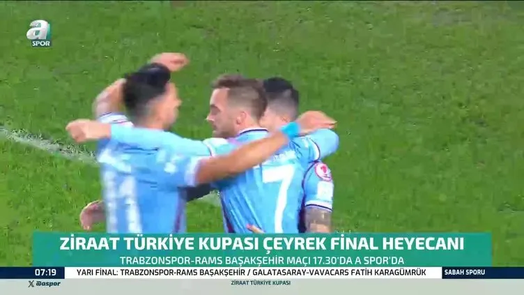 Ziraat Türkiye Kupası çeyrek final maçında Trabzonspor Rams Başakşehir'i konuk ediyor