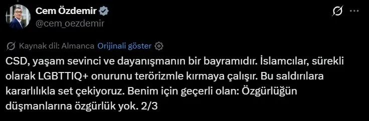 1785687946394.jpeg Batı'nın gözüne girmek için yine sınır tanımadı! Cem Özdemir'den alçak provokasyon: Yine Müslümanları kötüledi-7