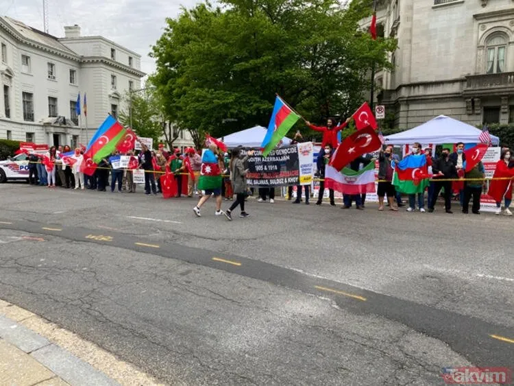Türkiye'nin Washington Büyükelçiliği önünde 'Ermeni' gerginliği!