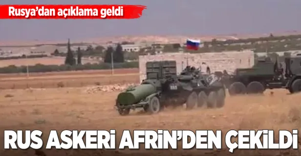 Rus askeri Afrin'den çekildi