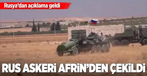 Rus askeri Afrin’den çekildi
