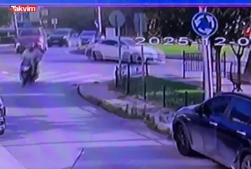 Üsküdar’da İETT otobüsünün börekçiye daldığı anlar kamerada