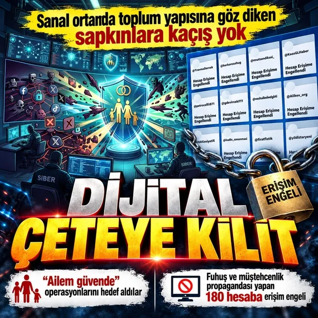 Fuhuş ve müstehcenliği öven 180 hesaba erişim engeli!