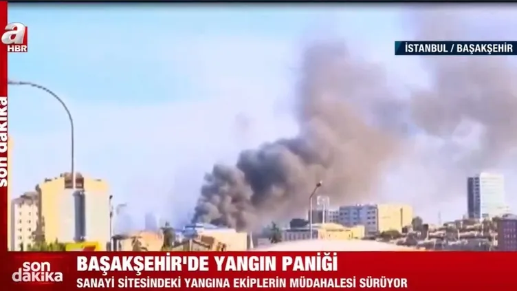 Başakşehir İkitelli Organize Sanayi Bölgesinde yangın: Mahsur kalan 8 kişi kurtarıldı