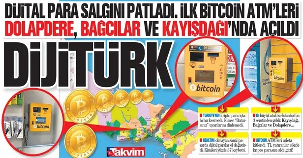 İlk bitcoin ATM’leri Dolapdere, Bağcılar ve Kayışdağı’nda açıldı!