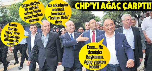 CHP’yi ağaç çarptı!