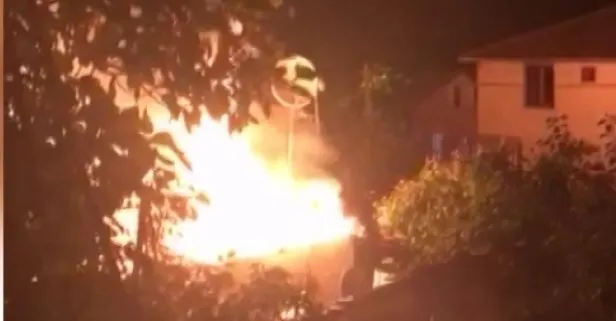 Beykoz’da tek katlı ev alev alev yandı