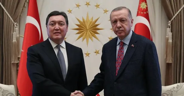 Erdoğan, Kazakistan Başbakanı Mamin'i kabul etti