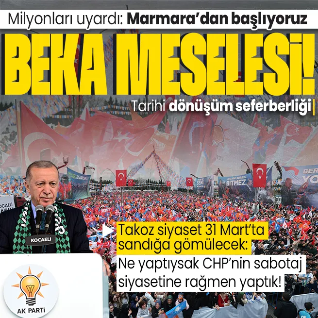 Başkan Erdoğan’dan AK Parti Kocaeli mitinginde önemli açıklamalar