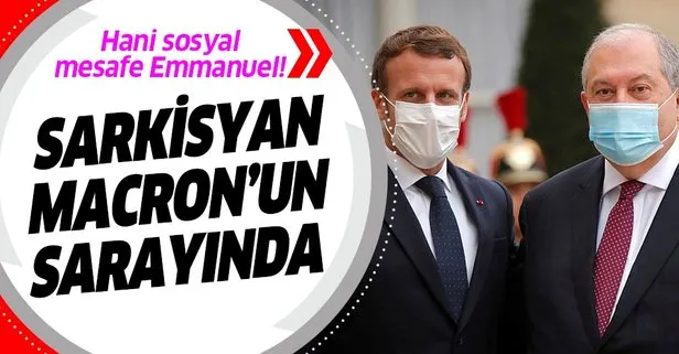 Macron, sarayında Ermenistan Cumhurbaşkanı Armen Sarkisyan ile görüştü