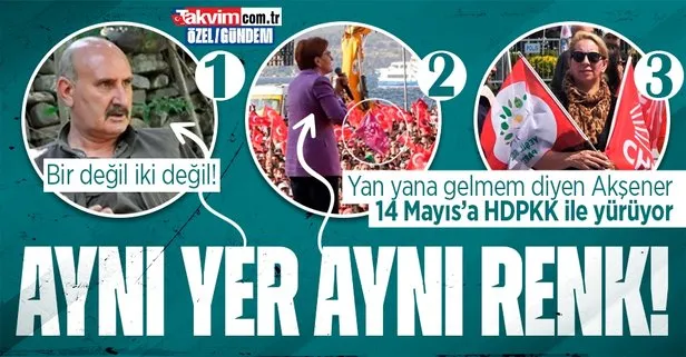 7’li koalisyonun mitinginde HDPKK flamaları sallandı Meral Akşener sessizce kaçtı!