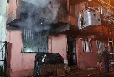 Beykoz’da iki katlı binada yangın