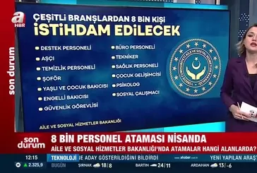 Aile Bakanlığı'na 8 Bin personel alımı!