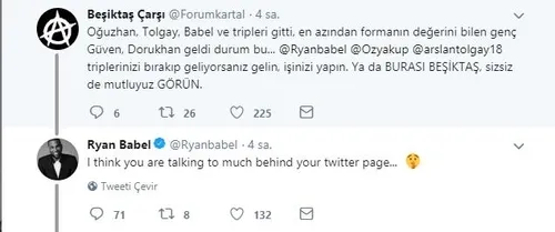 Babel'den taraftara sert cevap: Sadece sus-1