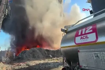 Adana'da geri dönüşüm fabrikasında yangın