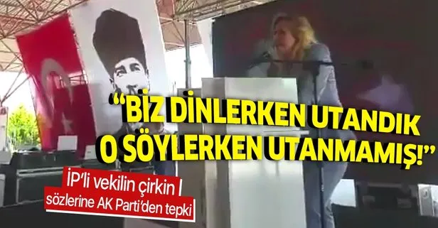 İYİ Parti Isparta Milletvekili Aylin Cesur’un skandal sözlerine AK Parti’den tepki: Biz dinlerken utandık, o söylerken utanmamış!
