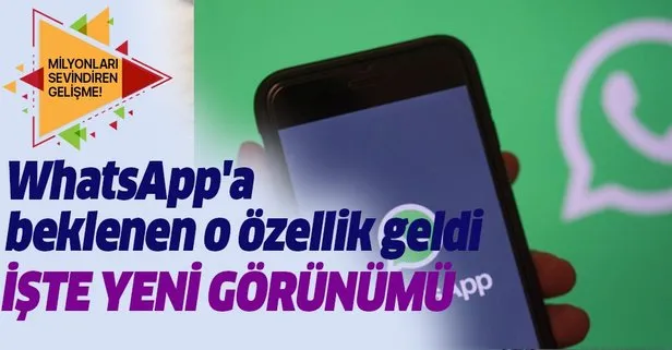 Milyonları sevindirdi! WhatsApp'a beklenen o özellik geldi!