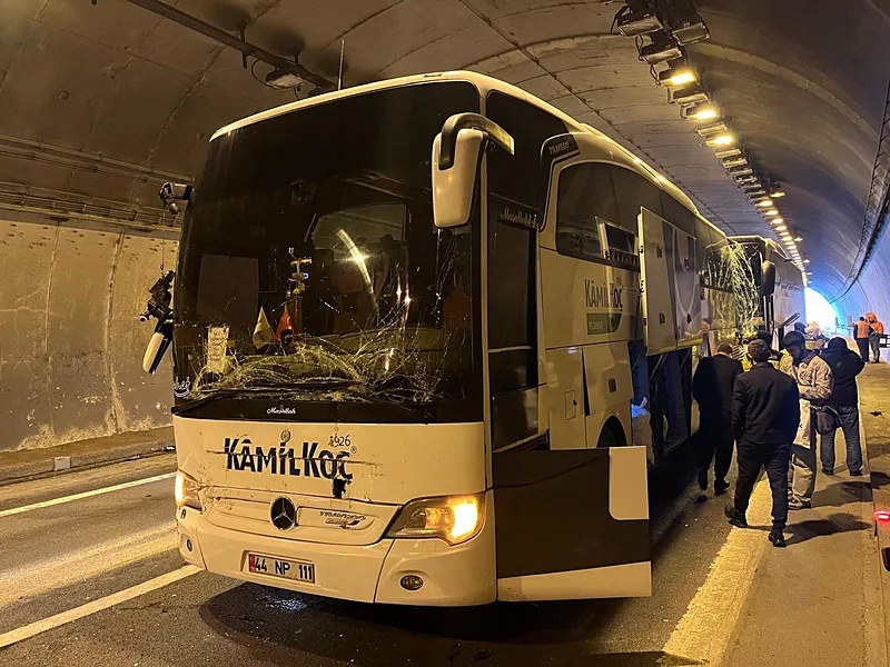 Kocaeli TEM Otoyolu'nda zincirleme kaza (DHA)