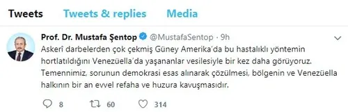 TBMM Başkanı Şentop'tan Venezuela mesajı-1