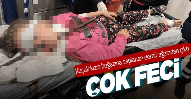 Adana'da inşaatta düşen küçük kızın boğazına demir çubuk saplandı! Ağzından çıktı...