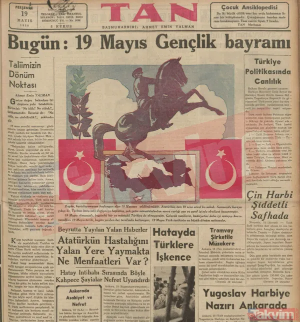 ARŞİV | Atatürk'ün katıldığı son 19 Mayıs'tan son kare! Dönemin gazetelerinde manşet manşet 'gençlik' coşkusu - 10