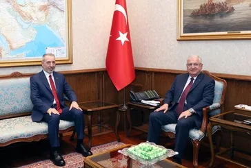 Millî Savunma Bakanı Yaşar Güler  Irak Türkmen Cephesi Siyasi Büro Üyesi Aydın Maruf’u kabul etti