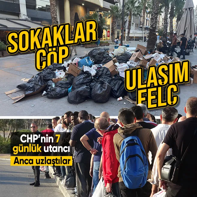 İzmir grevinde 7 gün sonra uzlaşma sağlandı! Ulaşım felç oldu sokaklar çöp dağlarıyla kaplandı