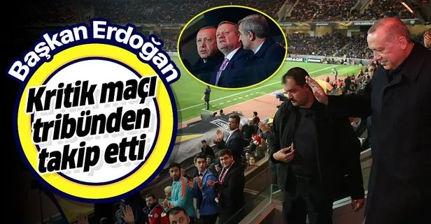 Başkan Erdoğan, Medipol Başakşehir-Roma maçını tribünden takip etti