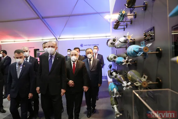Başkan Erdoğan, Barutsan Roket ve Patlayıcı Fabrikası'nda yerli ve milli silah ve mühimmatları inceledi! - 11