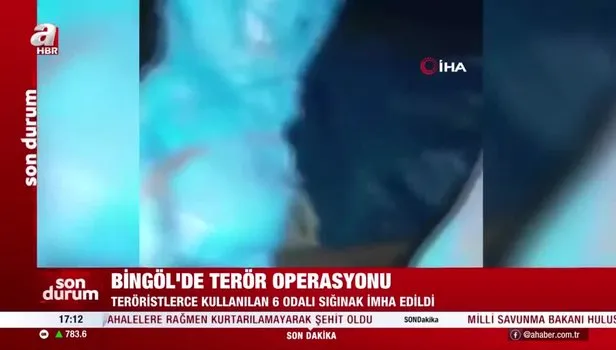 Bingöl’de Eren-Kış 6 Operasyonu'nda PKK'lı teröristlerin 6 odalı ini imha edildi