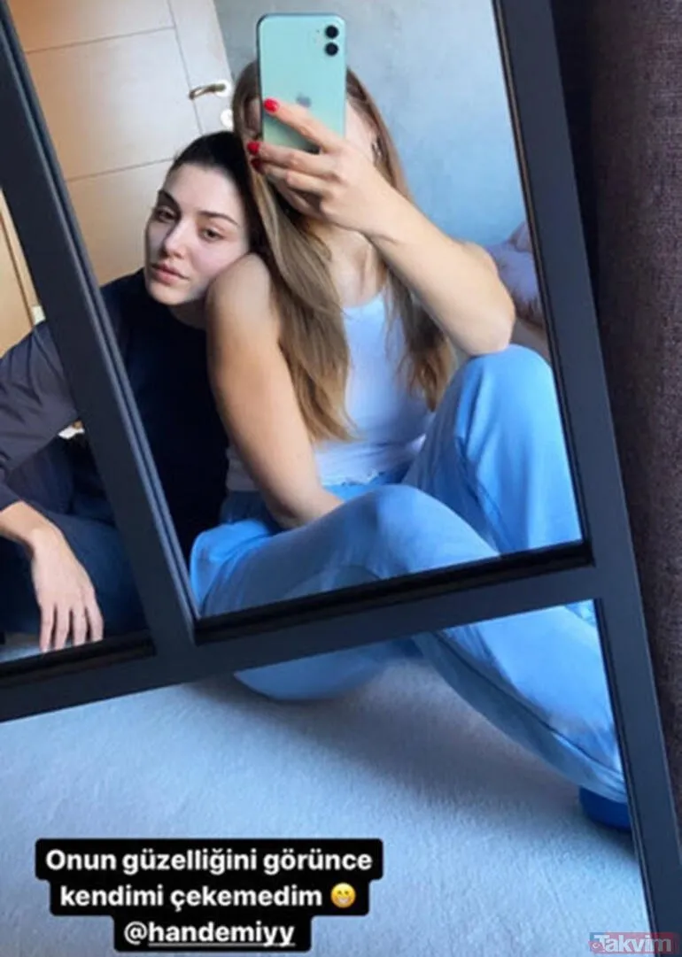 Hande Erçel ablası Gamze Erçel ’güzelliğini görünce kendimi çekemedim