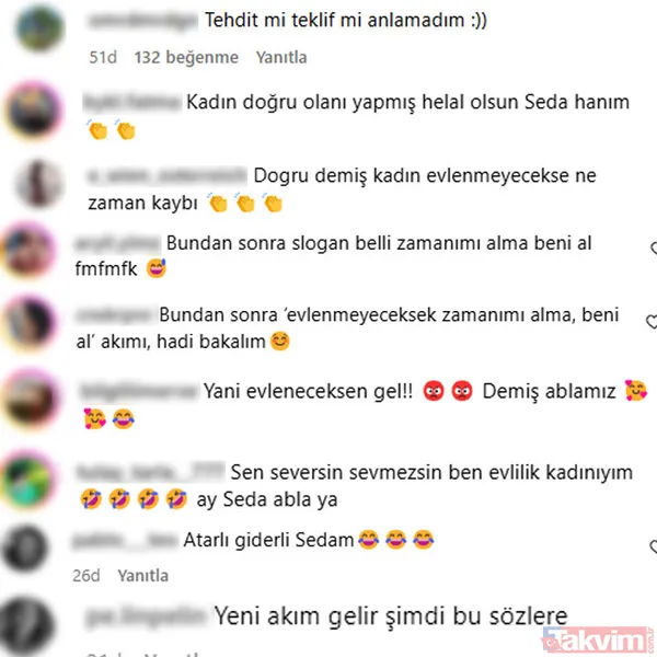 Kimisi İse "Tehdit Mi Teklif Mi Anlamadım", "Atarlı Giderli Seda'm", "Bundan Sonra Slogan Belli" Gibi Esprili Yorumlarda Bulundu. Öte Yandan Sayan'ın Bu Sözleri...